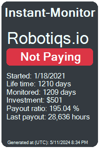 robotiqs.io Monitored by Instant-Monitor.com