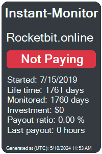 rocketbit.online Monitored by Instant-Monitor.com