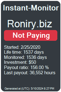 roniry.biz Monitored by Instant-Monitor.com