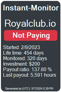 royalclub.io Monitored by Instant-Monitor.com