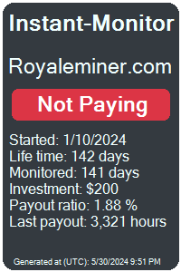 royaleminer.com Monitored by Instant-Monitor.com