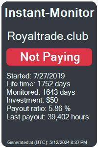 royaltrade.club Monitored by Instant-Monitor.com