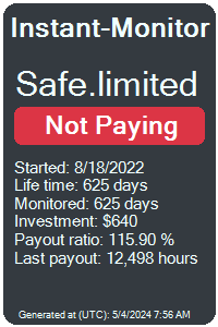 safe.limited Monitored by Instant-Monitor.com