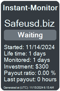 safeusd.biz Monitored by Instant-Monitor.com