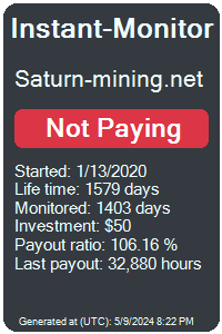 saturn-mining.net Monitored by Instant-Monitor.com