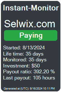 selwix.com Monitored by Instant-Monitor.com