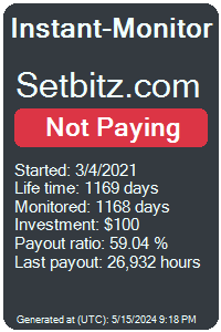 setbitz.com Monitored by Instant-Monitor.com