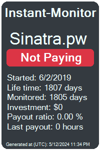 sinatra.pw Monitored by Instant-Monitor.com