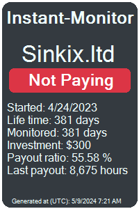 sinkix.ltd Monitored by Instant-Monitor.com