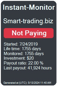 smart-trading.biz Monitored by Instant-Monitor.com
