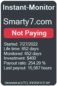 smarty7.com Monitored by Instant-Monitor.com