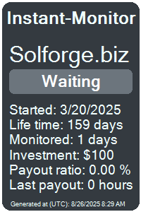 solforge.biz Monitored by Instant-Monitor.com