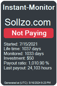 sollzo.com Monitored by Instant-Monitor.com