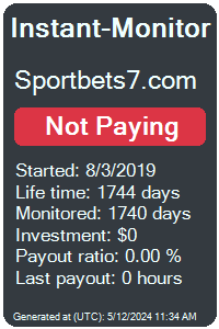 sportbets7.com Monitored by Instant-Monitor.com