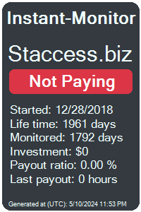 staccess.biz Monitored by Instant-Monitor.com