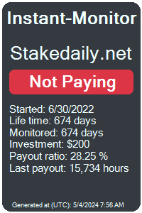 stakedaily.net Monitored by Instant-Monitor.com