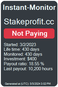 stakeprofit.cc Monitored by Instant-Monitor.com