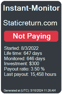 staticreturn.com Monitored by Instant-Monitor.com