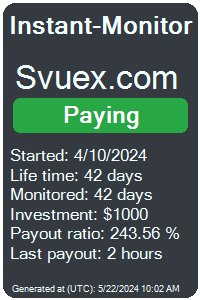 svuex.com Monitored by Instant-Monitor.com
