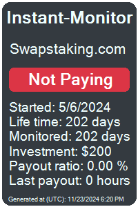 swapstaking.com Monitored by Instant-Monitor.com