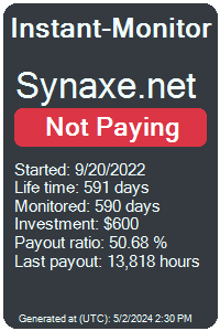 https://instant-monitor.com/Projects/Details/synaxe.net
