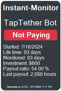 taptether_bot Monitored by Instant-Monitor.com