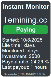 temining.cc Monitored by Instant-Monitor.com