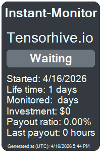 tensorhive.io Monitored by Instant-Monitor.com