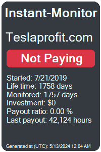 teslaprofit.com Monitored by Instant-Monitor.com