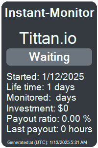 tittan.io Monitored by Instant-Monitor.com