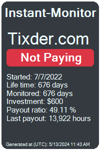 tixder.com Monitored by Instant-Monitor.com
