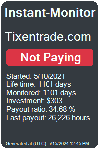 tixentrade.com Monitored by Instant-Monitor.com