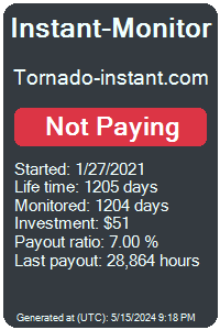 tornado-instant.com Monitored by Instant-Monitor.com