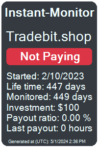 tradebit.shop Monitored by Instant-Monitor.com