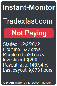 tradexfast.com Monitored by Instant-Monitor.com