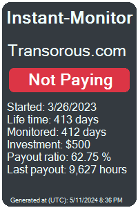 transorous.com Monitored by Instant-Monitor.com