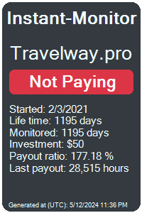 travelway.pro Monitored by Instant-Monitor.com