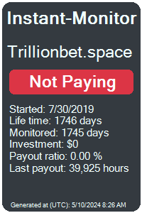 trillionbet.space Monitored by Instant-Monitor.com