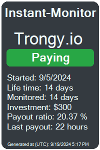 trongy.io Monitored by Instant-Monitor.com