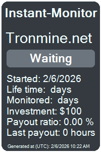 tronmine.net Monitored by Instant-Monitor.com