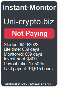uni-crypto.biz Monitored by Instant-Monitor.com