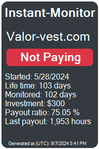 valor-vest.com Monitored by Instant-Monitor.com