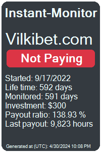 vilkibet.com Monitored by Instant-Monitor.com