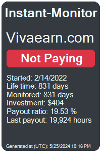 vivaearn.com Monitored by Instant-Monitor.com