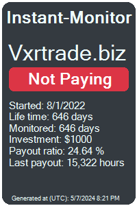 vxrtrade.biz Monitored by Instant-Monitor.com