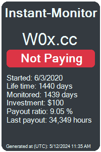 w0x.cc Monitored by Instant-Monitor.com