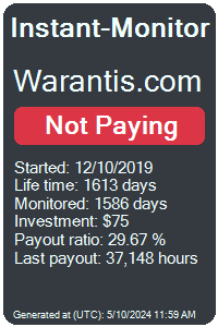warantis.com Monitored by Instant-Monitor.com