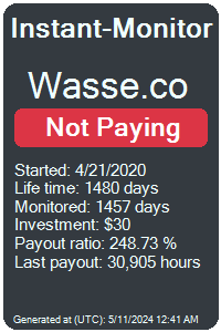 wasse.co Monitored by Instant-Monitor.com