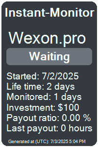 wexon.pro Monitored by Instant-Monitor.com