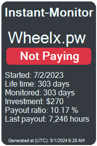 wheelx.pw Monitored by Instant-Monitor.com